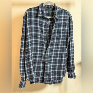 G.H. Bass & Co. Blue and White Plaid Shirt